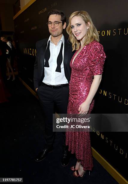 Jason Ralph and Rachel Brosnahan attend the Amazon Studios Golden Globes After Party at The Beverly Hilton Hotel on January 05, 2020 in Beverly...
