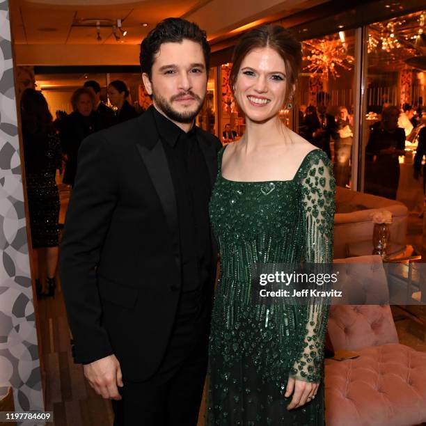 Kit Harington and Rose Leslie attend HBO's Official 2020 Golden Globe Awards After Party on January 05, 2020 in Los Angeles, California.