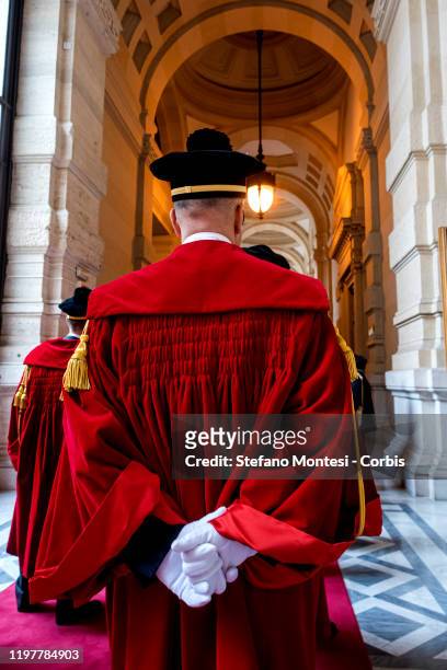 Presidents of the Division of the Court of Cassation prior to a ceremony marking the opening of the General Assembly of the Supreme Court of...