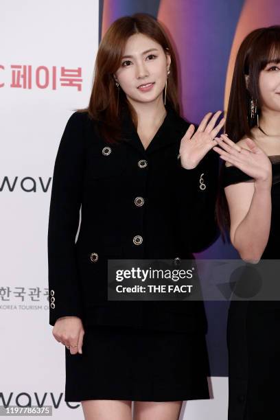 Oh Ha-Young of Apink attends 2019 SBS Gayo Daejeon Photocall at Gocheok Sky Dome on December 25, 2019 in Seoul, South Korea.