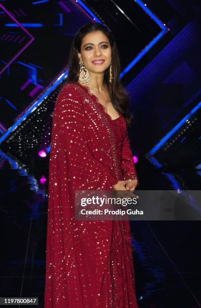 Kajol Devgn attends the "Tanhaji" film Photocall at Dancs plus set,filmistan studio on January 06, 2020 in Mumbai, India