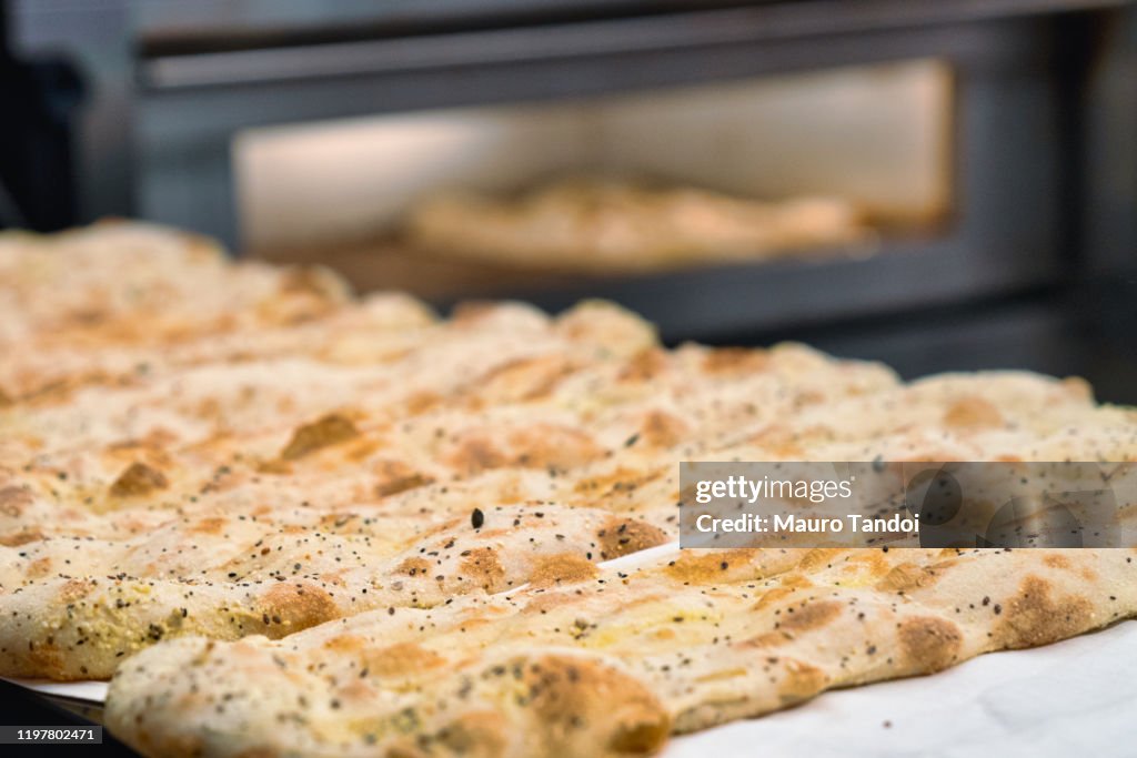 Focaccia, Milan, Italy.