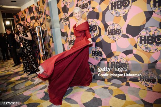 Helen Mirren arrives at HBO's Official Golden Globes After Party at Circa 55 Restaurant on January 05, 2020 in Los Angeles, California.