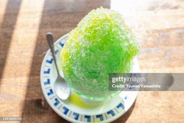 japanese style shaved ice - かき氷 ストックフォトと画像