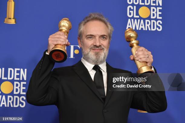 Sam Mendes attends The 77th Golden Globes Awards - Press Room at The Beverly Hilton Hotel on January 05, 2020 in Beverly Hills, California.