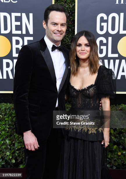 Bill Hader and Rachel Bilson arrives at the 77th Annual Golden Globe Awards attends the 77th Annual Golden Globe Awards at The Beverly Hilton Hotel...