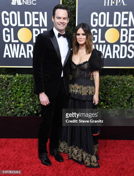 Bill Hader and Rachel Bilson arrives at the 77th Annual Golden Globe Awards attends the 77th Annual Golden Globe Awards at The Beverly Hilton Hotel...
