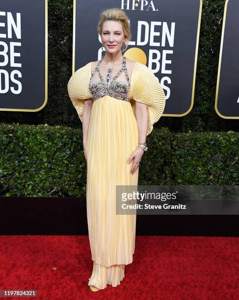 Cate Blanchett arrives at the 77th Annual Golden Globe Awards attends the 77th Annual Golden Globe Awards at The Beverly Hilton Hotel on January 05,...