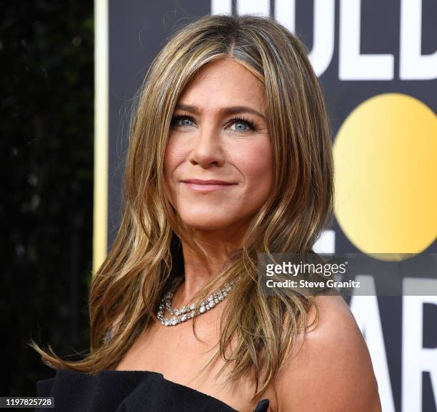 Jennifer Aniston arrives at the 77th Annual Golden Globe Awards attends the 77th Annual Golden Globe Awards at The Beverly Hilton Hotel on January...