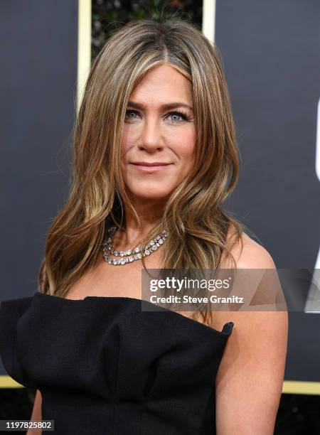 Jennifer Aniston arrives at the 77th Annual Golden Globe Awards attends the 77th Annual Golden Globe Awards at The Beverly Hilton Hotel on January...