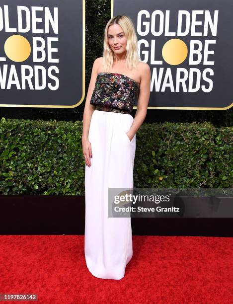 Margot Robbie arrives at the 77th Annual Golden Globe Awards attends the 77th Annual Golden Globe Awards at The Beverly Hilton Hotel on January 05,...