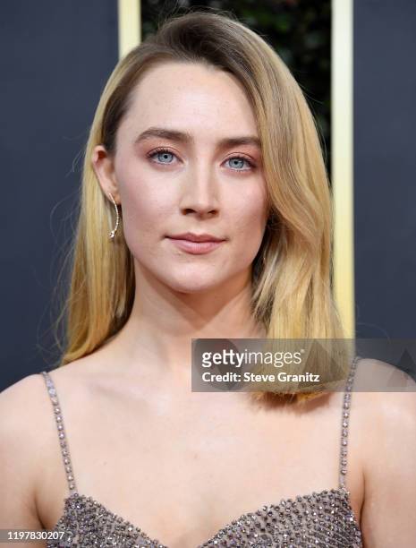 Saoirse Ronan arrives at the 77th Annual Golden Globe Awards attends the 77th Annual Golden Globe Awards at The Beverly Hilton Hotel on January 05,...