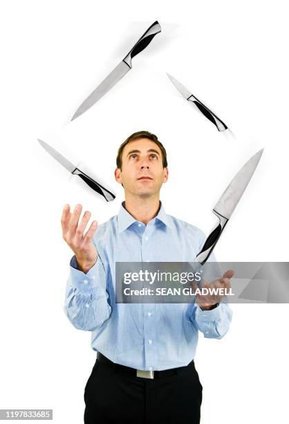 juggling knives - juggling stock pictures, royalty-free photos & images