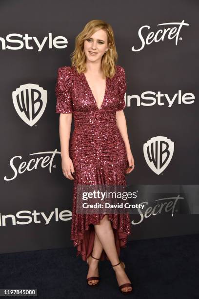 Rachel Brosnahan attends the Warner Brothers and InStyle 21st Annual Post Golden Globes After Party Sponsored By L'Oreal Paris & Secret at Beverly...