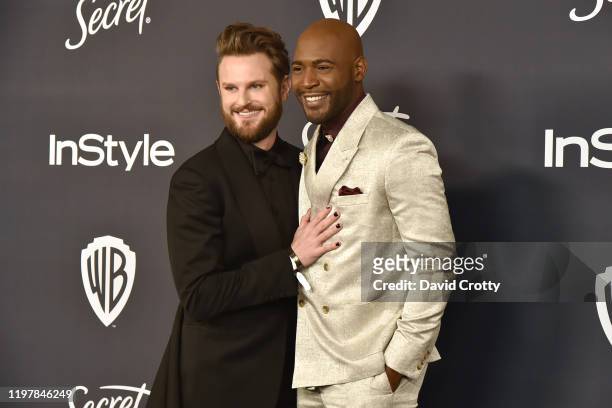 Bobby Berk and Karamo Brown attend the Warner Brothers and InStyle 21st Annual Post Golden Globes After Party Sponsored By L'Oreal Paris & Secret at...