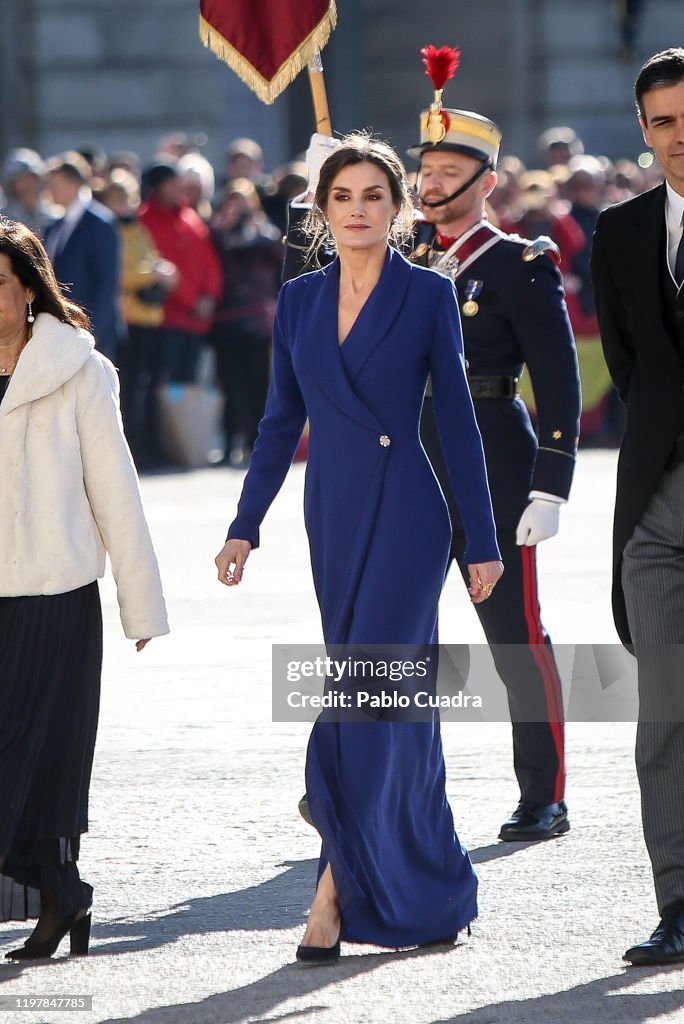 Spanish Royals Celebrate New Year's Military Parade 2020