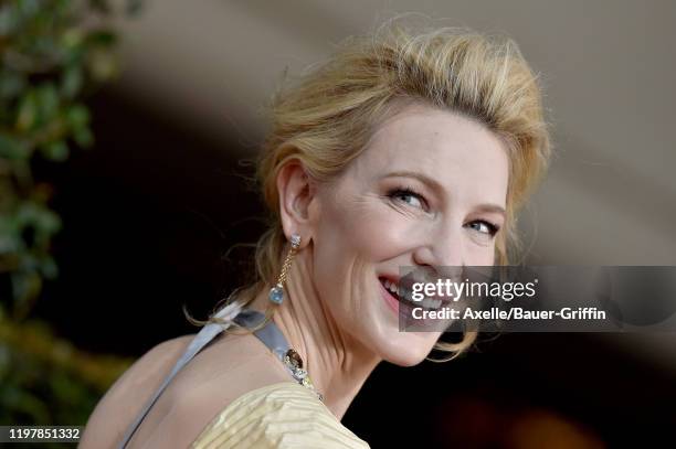 Cate Blanchett attends the 77th Annual Golden Globe Awards at The Beverly Hilton Hotel on January 05, 2020 in Beverly Hills, California.
