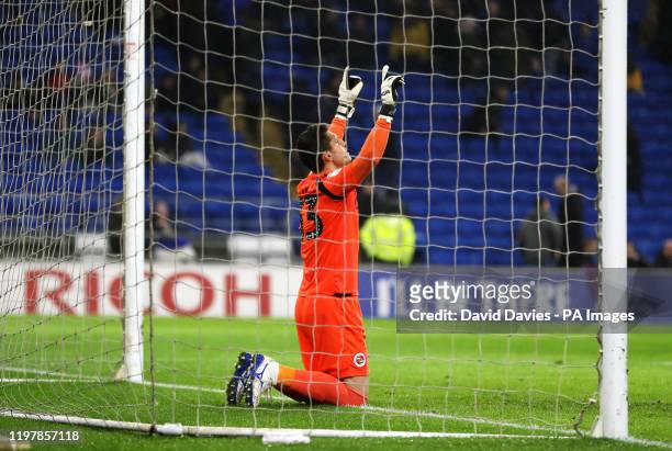 Reading's Rafael Cabral Barbosa during the Sky Bet Championship match at Cardiff City Stadium.