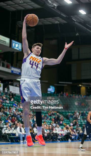 David Krämer of the Northern Arizona Suns grabs a rebound during the third quarter against the Texas Legends on January 31, 2020 at Comerica Center...