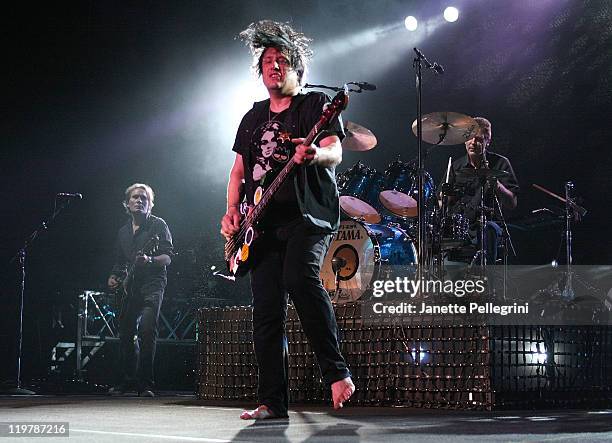 Robby Takac of the Goo Goo Dolls performs at the Nikon at Jones Beach Theater on July 24, 2011 in Wantagh, New York.