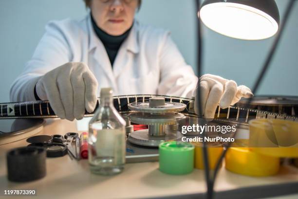 Employees work at Dovzhenko Center in Kyiv, Ukraine, on January 30, 2020. The Oleksandr Dovzhenko National Center is the largest Ukrainian State Film...