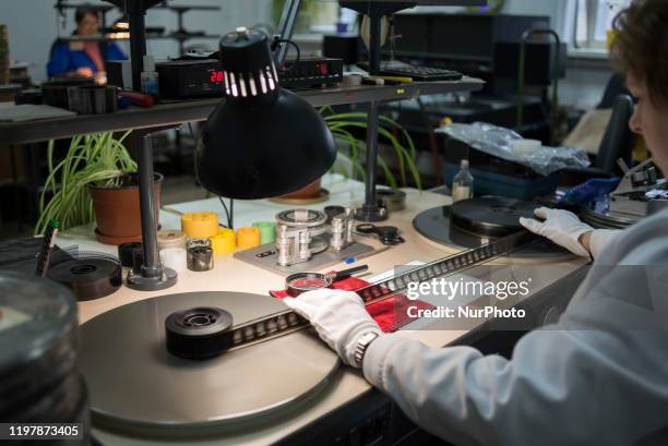 Employees work at Dovzhenko Center in Kyiv, Ukraine, on January 30, 2020. The Oleksandr Dovzhenko National Center is the largest Ukrainian State Film...