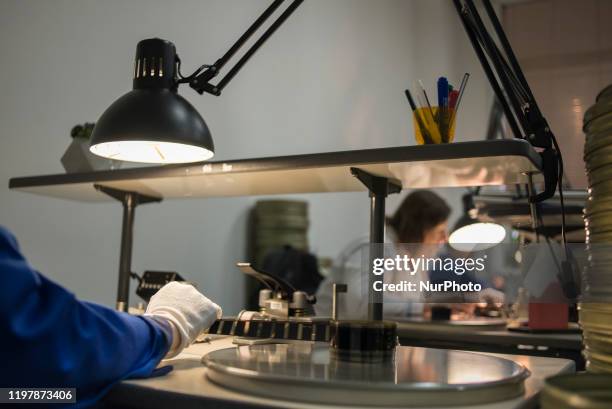 Employees work at Dovzhenko Center in Kyiv, Ukraine, on January 30, 2020. The Oleksandr Dovzhenko National Center is the largest Ukrainian State Film...