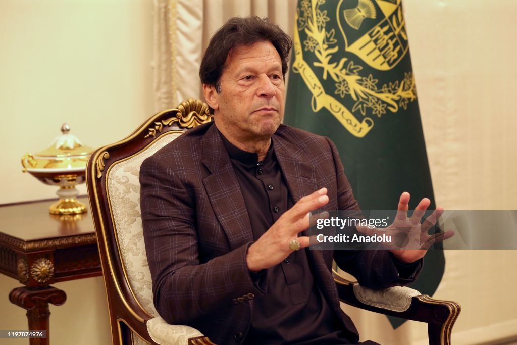 Pakistani Prime Minister Imran Khan speaks to AA
