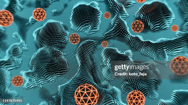 abstract virus pathogen - nanotechnology stock pictures, royalty-free photos & images