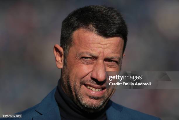 Parma Calcio coach Roberto D'Aversa looks on during the Serie A match between Atalanta BC and Parma Calcio at Gewiss Stadium on January 6, 2020 in...