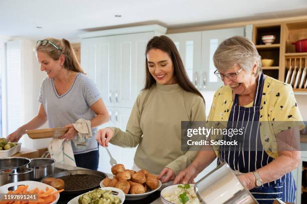 samen diner bereiden - ovenschotel stockfoto's en -beelden