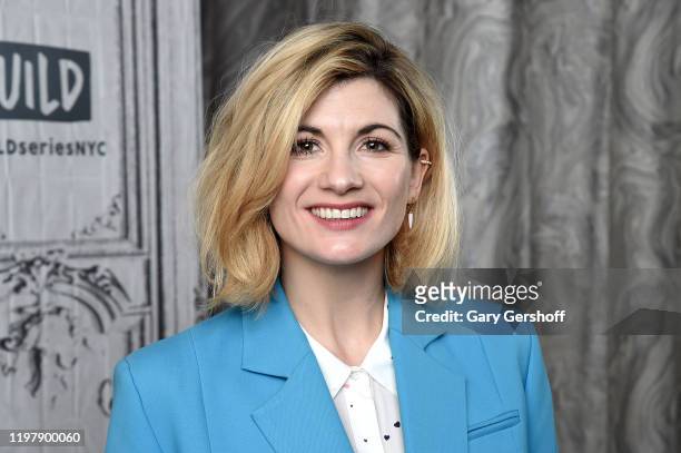 Actress Jodie Whittaker visits the Build Series to discuss Season 12 of the BBC America series “Doctor Who” at Build Studio on January 06, 2020 in...