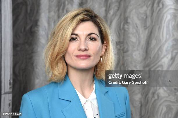 Actress Jodie Whittaker visits the Build Series to discuss Season 12 of the BBC America series “Doctor Who” at Build Studio on January 06, 2020 in...