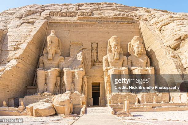 abu simbel temple, egypt - ancient egyptian stock pictures, royalty-free photos & images