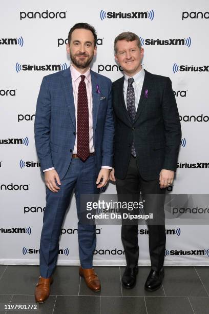Brad Rutter and Ken Jennings visit SiriusXM Studios on January 06, 2020 in New York City.