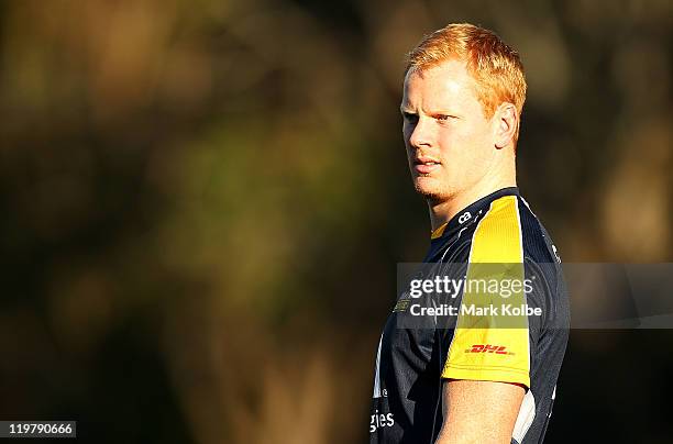 Peter Kimlin looks on during an ACT Brumbies training camp at Narrabeen Sport and Recreation Ground on July 25, 2011 in Manly, Australia.