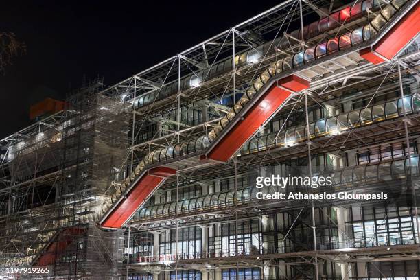 The Georges Pompidou Center on December 30, 2019 in Paris, France.The Pompidou Centre was designed in the style of high-tech architecture by Richard...