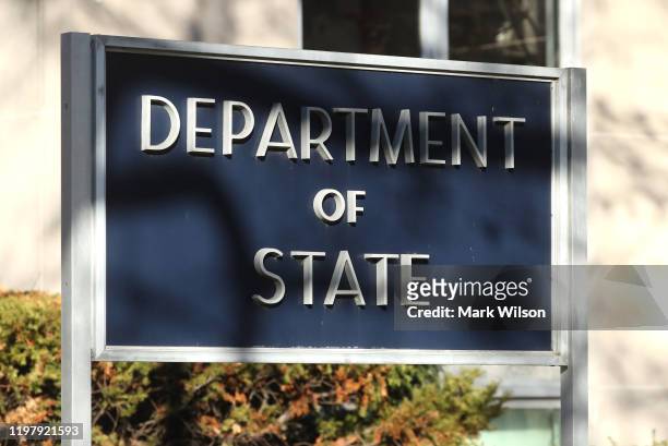 The U.S. Department of State is seen on January 6, 2020 in Washington, DC. Tensions are high in the middle-east after a U.S. Air strike in Iraq...