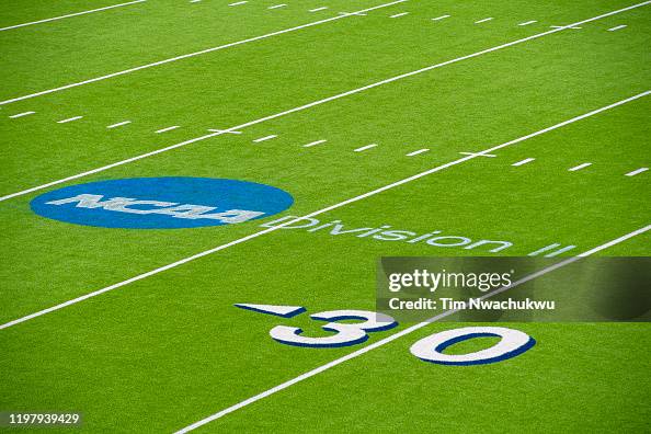 The NCAA Division II logo is seen during the Division II Men's... News