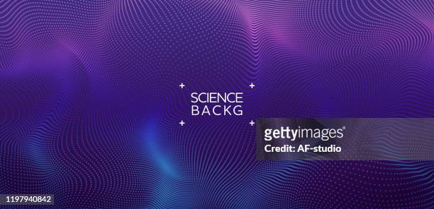 abstract & science technology background. network, particle illustration. 3d grid surface - futuristic stock illustrations