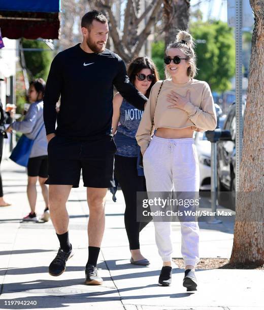 Julianne Hough and Brooks Laich are seen on February 1, 2020 in Los Angeles, California.