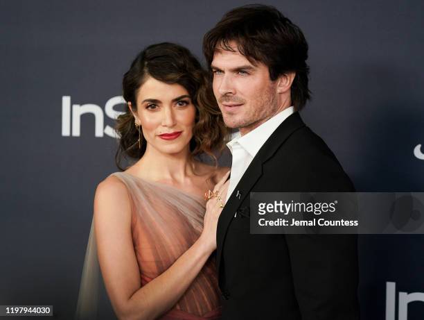 Nikki Reed and Ian Somerhalder attend the 21st Annual Warner Bros. And InStyle Golden Globe After Party at The Beverly Hilton Hotel on January 05,...