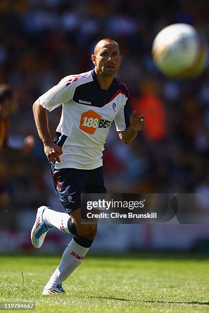 Martin Petrov of Bolton Wanderers in action during the pre season friendly match between Bradford City and Bolton Wanderers at Coral Windows Stadium,...