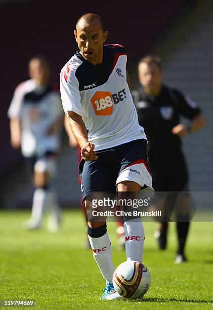 Martin Petrov of Bolton Wanderers in action during the pre season friendly match between Bradford City and Bolton Wanderers at Coral Windows Stadium,...