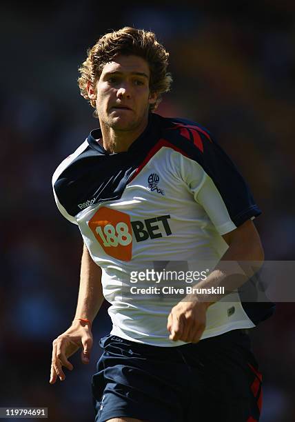 Marcos Alonso of Bolton Wanderers in action during the pre season friendly match between Bradford City and Bolton Wanderers at Coral Windows Stadium,...