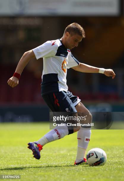 Ivan Klasnic of Bolton Wanderers in action during the pre season friendly match between Bradford City and Bolton Wanderers at Coral Windows Stadium,...