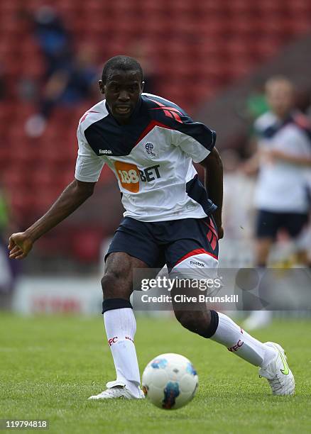 Fabrice Muamba of Bolton Wanderers in action during the pre season friendly match between Bradford City and Bolton Wanderers at Coral Windows...