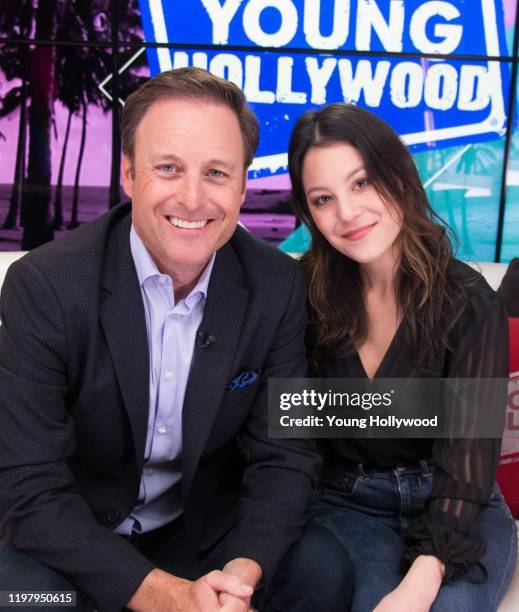 Chris Harrison and host Nicole Koch at the Young Hollywood Studio on January 6, 2019 in Los Angeles, California.