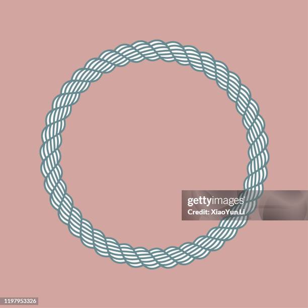 Nautical Rope Round Nautical Rope Circle Rope Vector Illustration Design Template