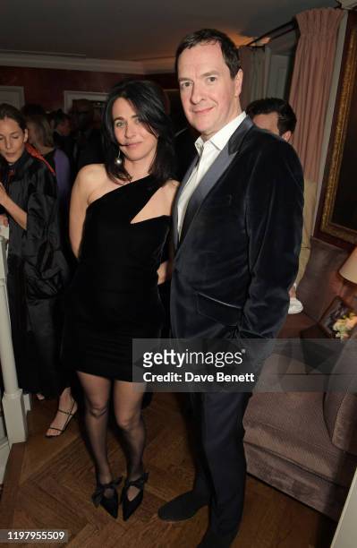 Emily Sheffield and Evening Standard Editor George Osborne attend the Charles Finch & CHANEL Pre-BAFTA Party at 5 Hertford Street on February 1, 2020...